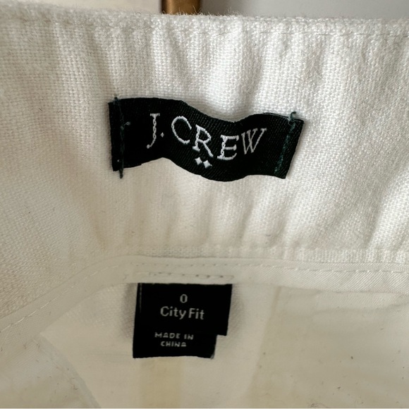 J.Crew white linen pants Low rise | Size 24 - Picture 2 of 4